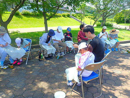 竹のソーメン流しセットづくり体験（4）