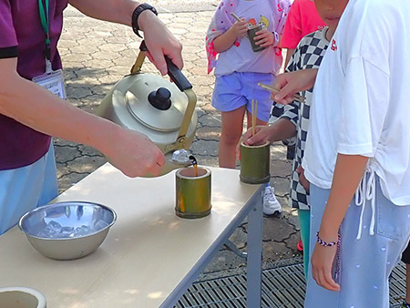 竹のソーメン流しセットづくり体験（6）