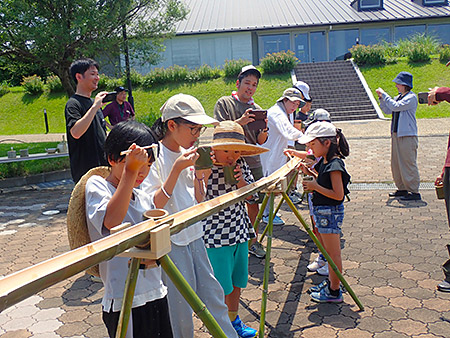 竹のソーメン流しセットづくり体験（7）