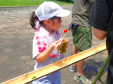 竹のソーメン流しセットづくり体験（9）